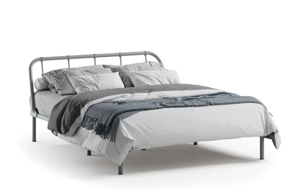Двуспальная кровать Мира (О) 140х200 см Серый
