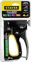 Степлер 4 в 1 BlackPro 140, STAYER скобы 140, 36, 300, 500 (31510_z01)