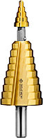 Сверло ступенчатое составное ЗУБР, 4-35 мм, 14 ступеней, покрытие NiT, серия "Профессионал" (29673-4-35)