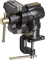 Тиски Зубр 63х37 мм, два зажима,  настольные поворотные в 2-х плоскостях (32480)