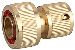 Соединитель с автостопом, Grinda, Ø 3/4", латунный (8-426130_z01)