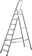 Лестница стремянка, Сибин, 8 ступен.., алюминий, максимальная нагрузка 150 кг (38801-8)