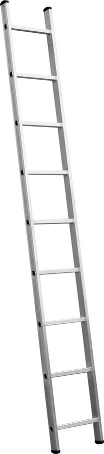 Лестница приставная алюминиевая Сибин, число ступеней 10, алюминий, максимальная нагрузка 150 кг (38834-10) - фото 1 - id-p108751468