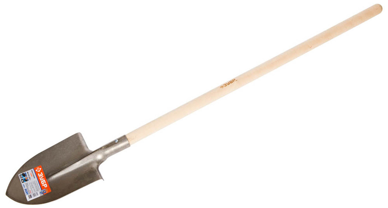 Лопата штыковая Титан, ЗУБР, 300х220х1440 мм, титановый сплав деревянный черенок (4-39416) - фото 1 - id-p108751602