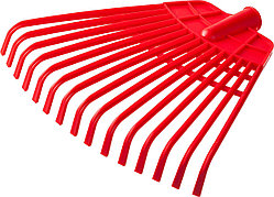 Грабли веерные Grinda, 310 мм, без черенка, полиэтиленовые усиленные (421879)