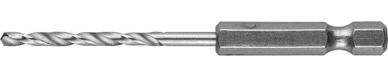 Сверло спиральное по металлу ЗУБР Ø 2 x 69 мм, НЕХ 1/4" (29623-069-2)