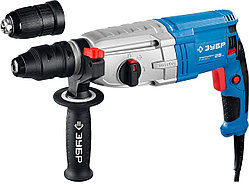 Перфоратор горизонтальный ЗУБР, 800 Вт, 0-1200 об/мин, 0-10-4800 уд/мин, серия "Профессионал" (ЗП-28-800 КМ)