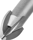 Сверло по стеклу и кафелю ЗУБР 5 мм, 4-х резцовый, длина 75 мм, шестигранный хвостовик (29845-05_z01), фото 2