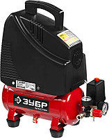 Компрессор воздушный ЗУБР, 1100 Вт, 180 л/мин, 6 л,  безмасляный (ЗКП-180-6-1.1)