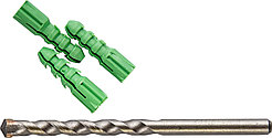 Набор сверл по бетону с дюбелями (10 шт.) STAYER 1 шт: Ø 10 мм, серия "Master" (29111-H11-10)