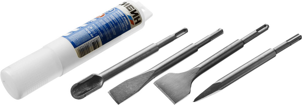 Набор зубил СИБИН 200 мм, 4 шт., SDS-Plus (29240-H4), фото 1