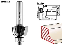Фреза кромочная калевочная №2, ЗУБР 22.2 x 13 мм, радиус 4.8 мм, по дереву (28785-22.2)