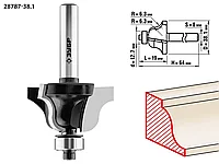 Фреза кромочная калевочная №4, ЗУБР 38.1 x 19 мм, радиус 6.3 мм, по дереву (28787-38.1)