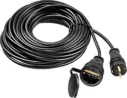 Удлинитель электрический силовой ЗУБР, 20 м, 4000 Вт, 1 гнездо, IP44, морозостойкий (55017-20)