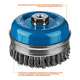 Щетка чашечная для УШМ, ЗУБР, Ø 120 мм, проволока 0.5 мм, усиленная (3527-120_z02), фото 3