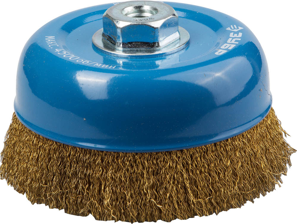 Щетка чашечная для УШМ, ЗУБР Ø 150 мм, проволока 0.3 мм, усиленная (3526-150_z02), фото 1