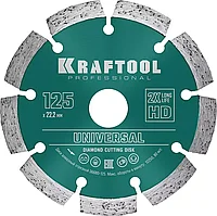 Диск отрезной UNIVERSAL, KRAFTOOL Ø 125Х22.2 мм, алмазный, сегментный, по железобетону, (36680-125)