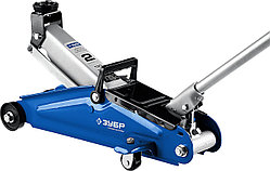 Домкрат подкатной T50 в кейсе, ЗУБР, 2 т., 130-380 мм, гидравлический, серия "Профессионал" (43052-2-K)