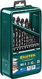 Набор сверл по металлу KRAFTOOL, 25 шт. (Ø 1-13 мм), класс A, HSS-G, сталь М2(S6-5-2) (29651-H25), фото 3