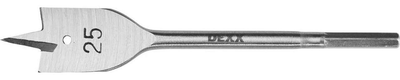 Сверло перовое по дереву DEXX 25 x 152 мм, шестигранный хвостовик (2945-25)