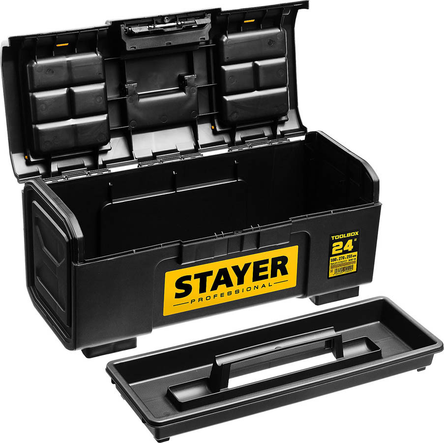 Ящик для инструмента "Toolbox-24" Stayer, 590*270*255 мм, пластиковый, серия "Professional" (38167-24) - фото 3 - id-p108751205