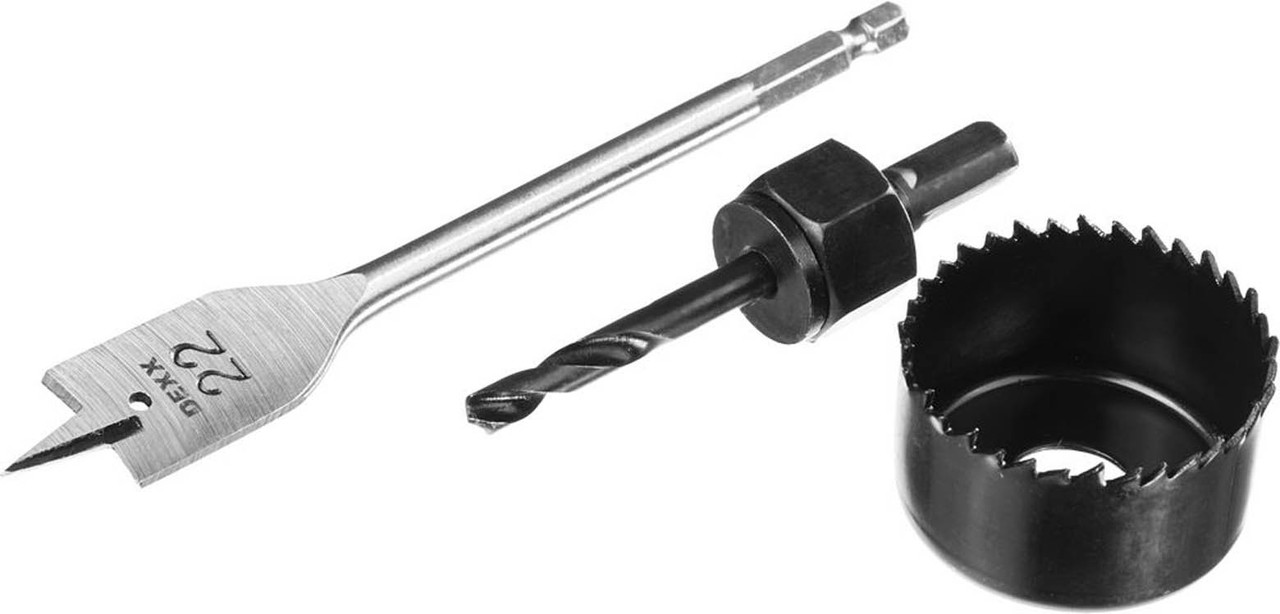 Набор для врезки замков DEXX 3 шт: d=48-22-6 мм (2949-48-H3), фото 1