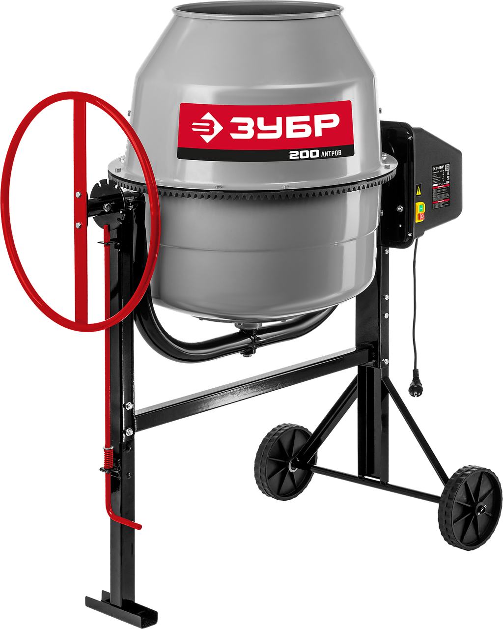 Бетономешалка ЗУБР, 200 л. (бетоносмеситель)(БМЧ-200), фото 1