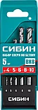 Набор сверл по бетону, СИБИН 5 шт: Ø 4-5-6-8-10 мм (29112-H5), фото 2