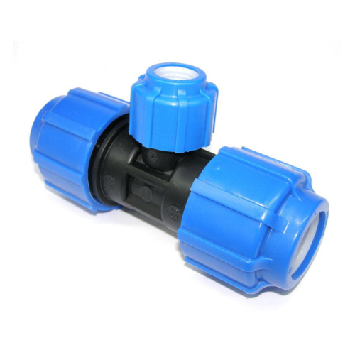 Тройник переходник компрессионный ПНД 20х20 мм 25 дюйма