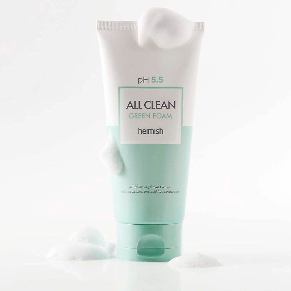 Слабокислотный гель для умывания для чувствительной кожи Heimish pH 5.5 All Clean Green Foam - фото 1 - id-p108758373