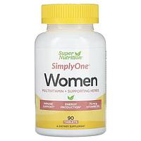 Super Nutrition, Мультивитамины для женщин, 90 таблеток