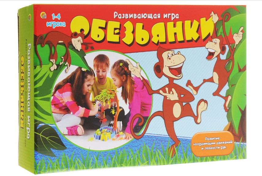 Настольная игра Рыжий кот Прыгающие обезьянки - фото 1 - id-p73937714