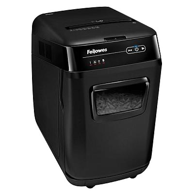 Шредер Fellowes® AutoMax® 200C, автоподача, DIN P-4, 4х38мм, 200 лст. авто, 10 ручн., 32 лт - фото 1 - id-p108759761