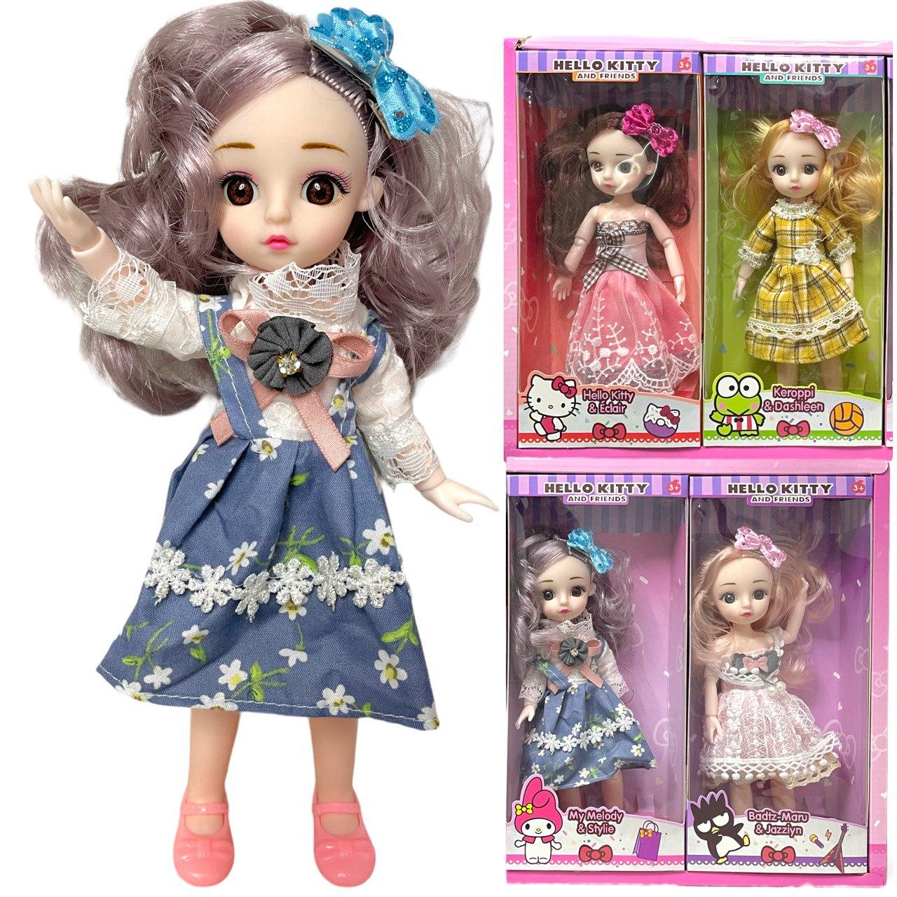 TT38 Кукла Hello Kitty (подвижные руки ноги) 4 вида, цена за 1шт 28*12 - фото 1 - id-p108760518