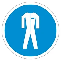 Знак "Работать в защитной одежде"