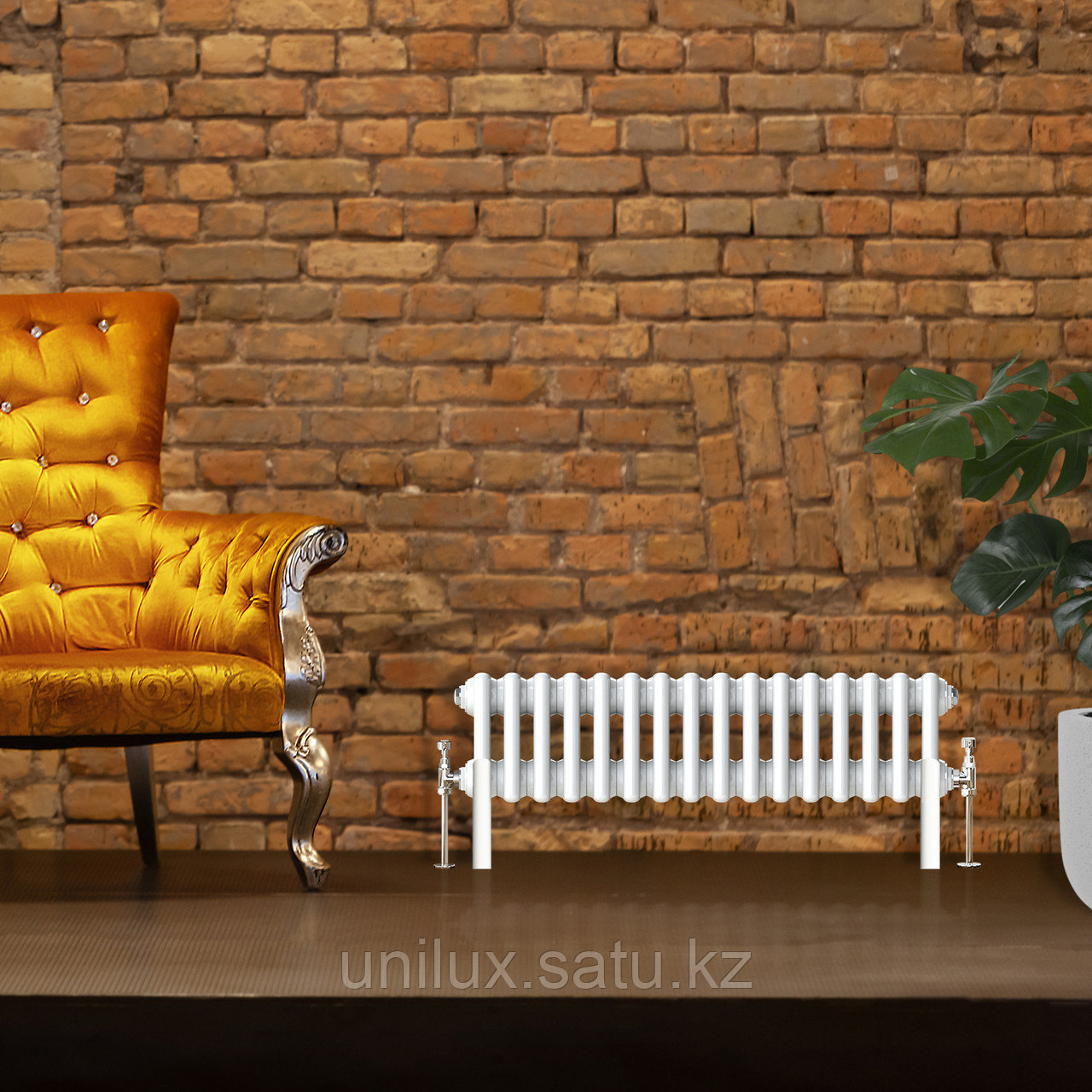 Радиатор 3x-трубчатый дизайнерский Unilux, 19см, 16 секций, 5.5 м², белый глянец - фото 1 - id-p108763185
