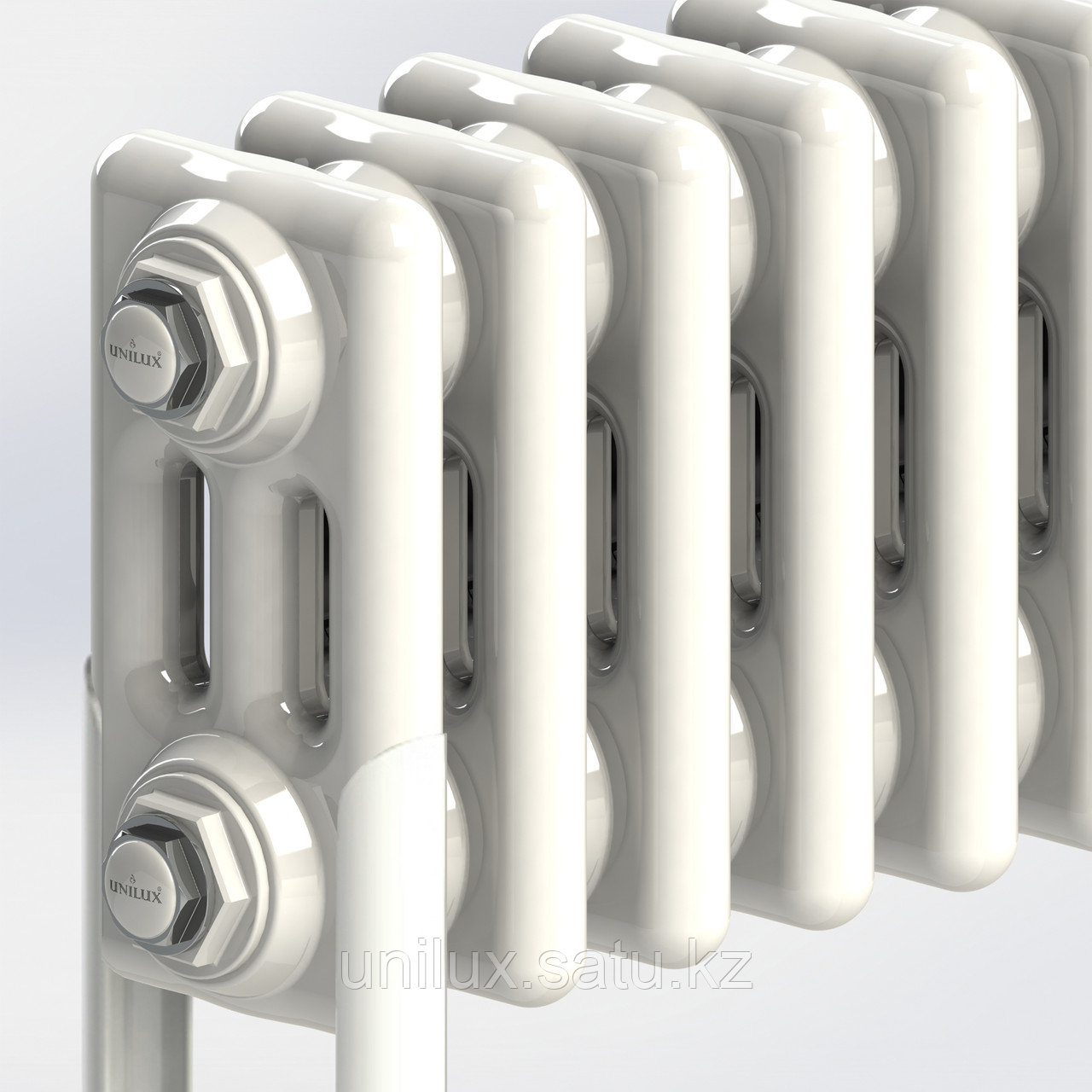 Радиатор 3x-трубчатый дизайнерский Unilux, 19см, 16 секций, 5.5 м², белый глянец - фото 2 - id-p108763185