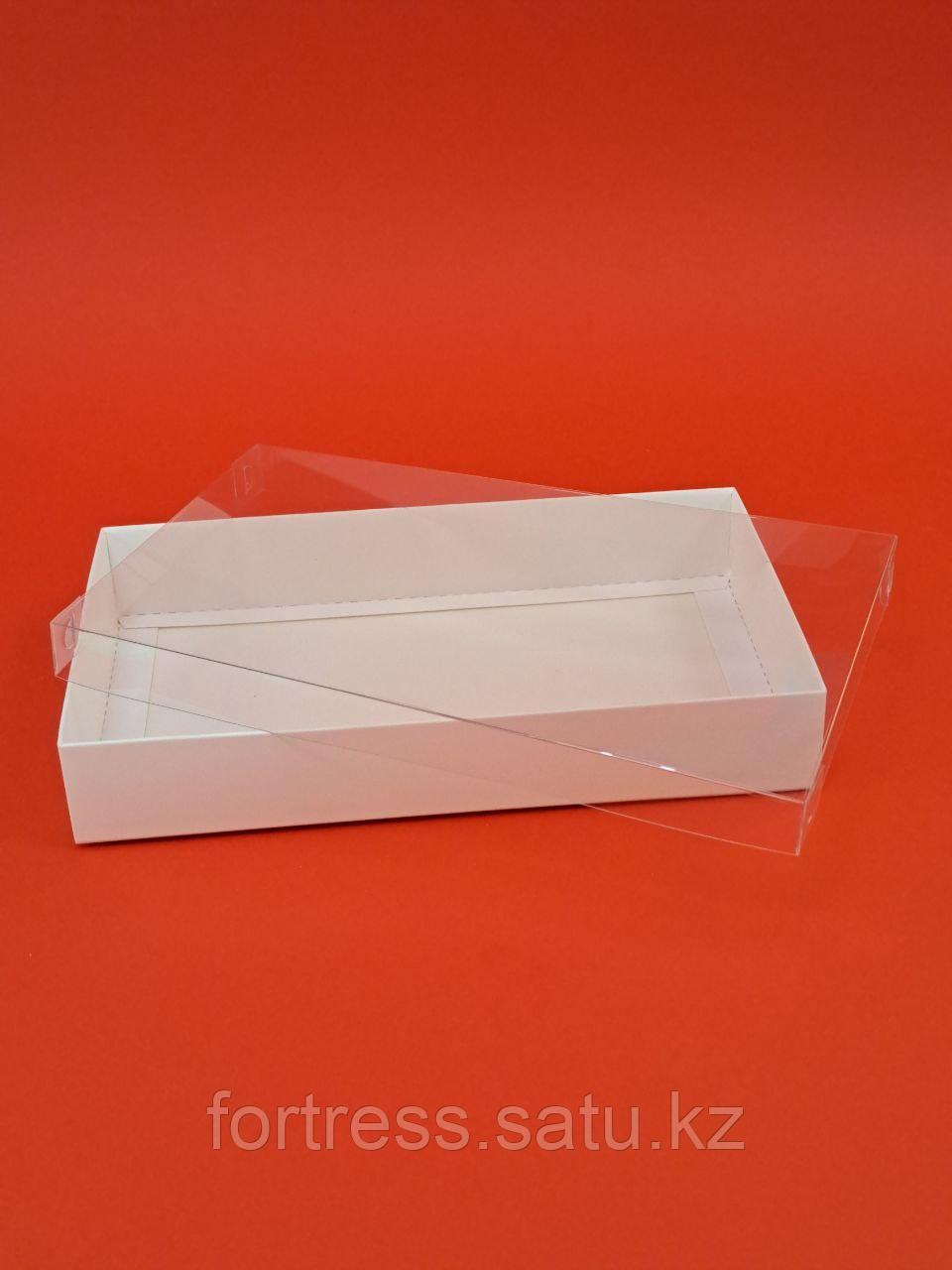Коробка с прозрачной крышкой 20*12*4см, дно белое: продажа, цена в ...