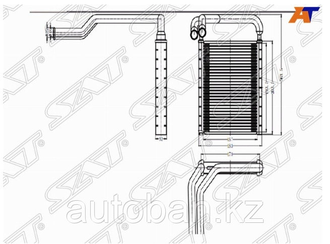 Радиатор печки Hyundai Accent 2011-/Solaris 2010-/Kia Rio 2011- V-1.4-1.6 - фото 2 - id-p108763538