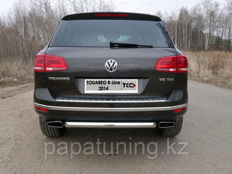 Защита задняя 60,3 мм ТСС для Volkswagen Touareg R-Line 2014- - фото 2 - id-p108730664