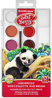 Краски акварельные Классика ErichKrause ArtBerry 12 цветов (с кистью и палитрой)