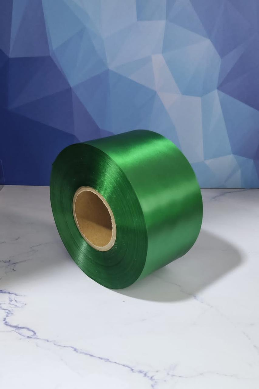 Текстильная лента полиэстер-сатин100мм*200м (зеленый)