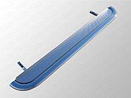 Пороги с площадкой (нерж. лист) 75х42 мм ТСС для Toyota Highlander 3 2014-2016