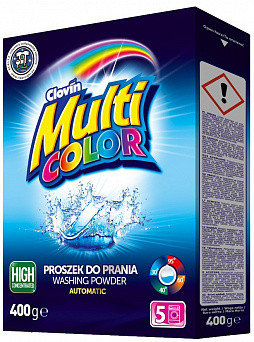 Clovin multicolor стиральный порошок 400 гр коробка, фото 2