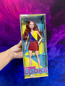 Оригинальная кукла Barbie Signature Looks Doll 2023 (Model #13 Red Hair and Red Skirt)
