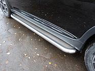 Пороги с площадкой (нерж. лист) 60,3 мм ТСС для Subaru XV 2017-