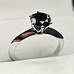 Золотое кольцо с черным бриллиантом 1,24 Ct  VG-Cut 16,5 размер, фото 3