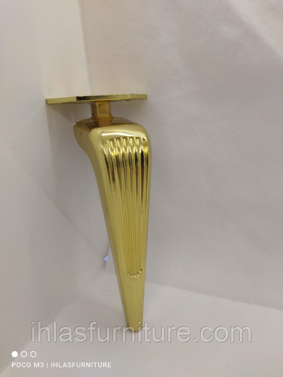 Опора литая для мебели 20 см золото, фото 1