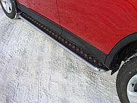 Пороги с площадкой 42,4 мм ТСС для Toyota RAV4 2013-2015