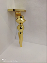 Ножка литая для мягкой мебели золото 16см